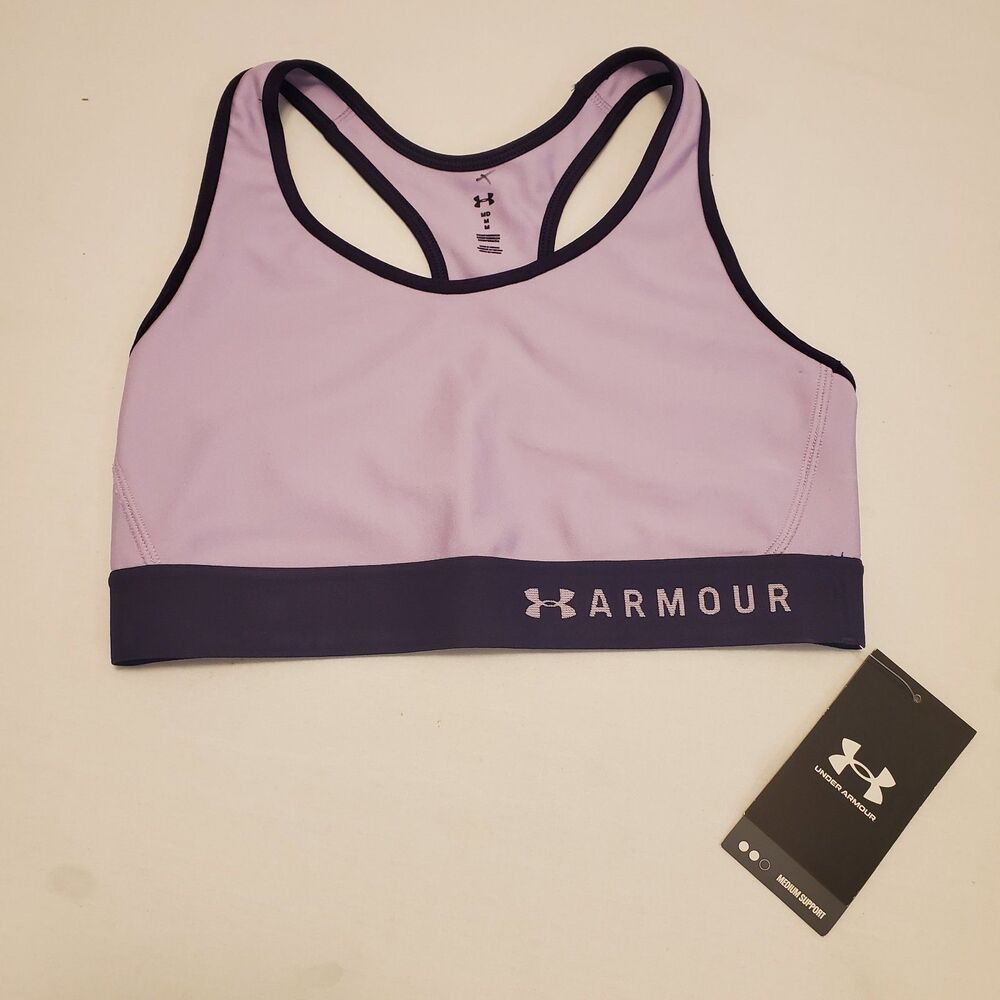 NEW Under Armour Pink And Purple Racerback Sports Bra Size Medium Sport Fitness